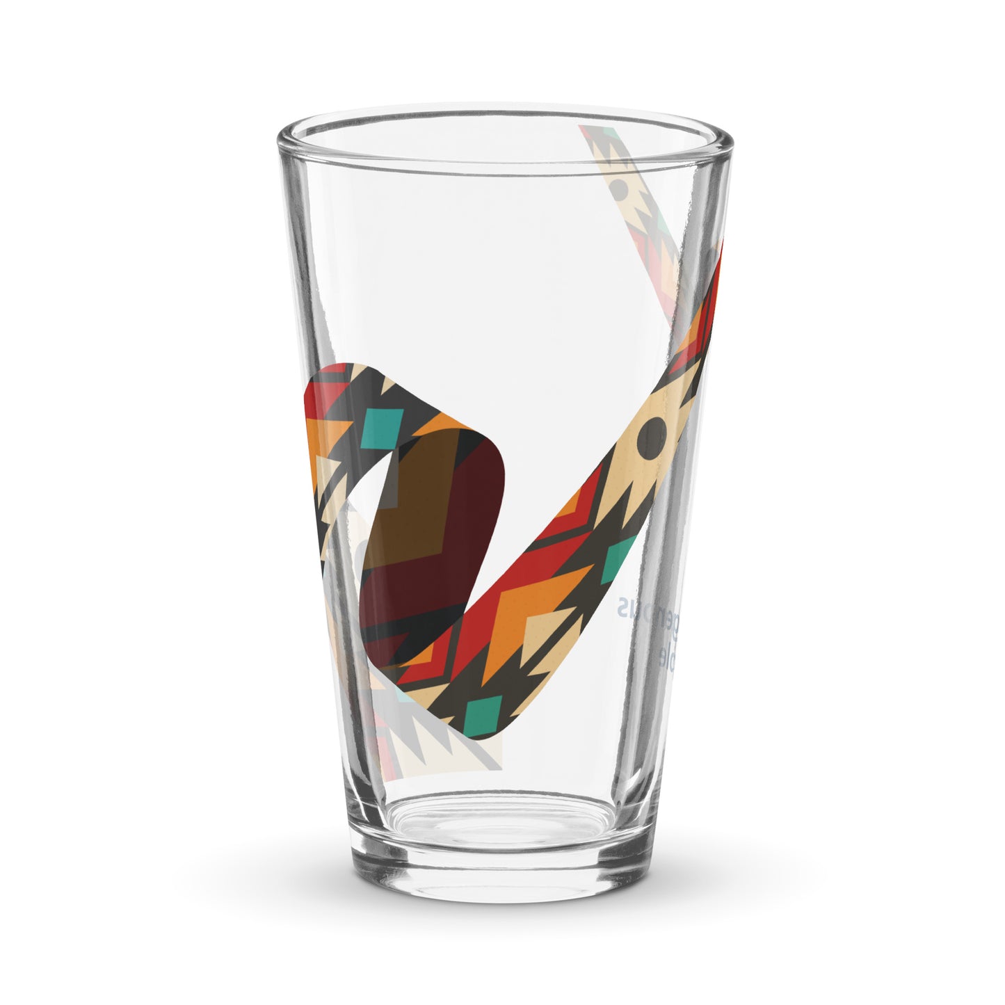 Indigenous People Shaker pint glass
