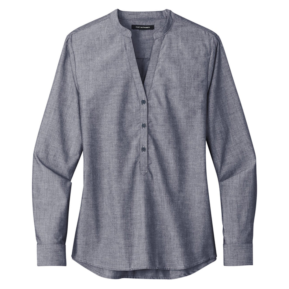 Port Authority® Ladies Long Sleeve Chambray Easy Care Shirt