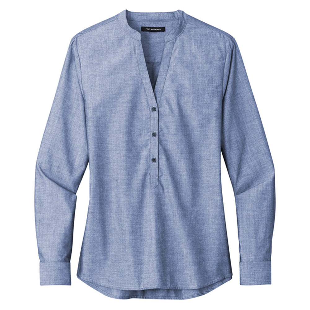 Port Authority® Ladies Long Sleeve Chambray Easy Care Shirt
