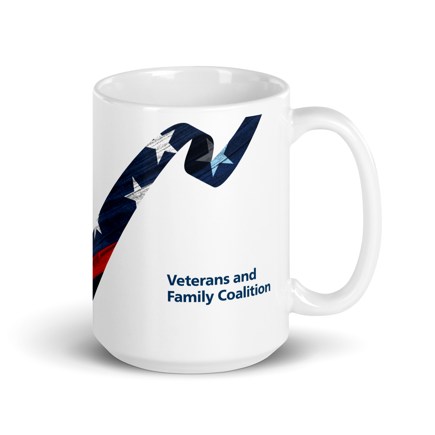 Veterans and Family Coalition White glossy mug