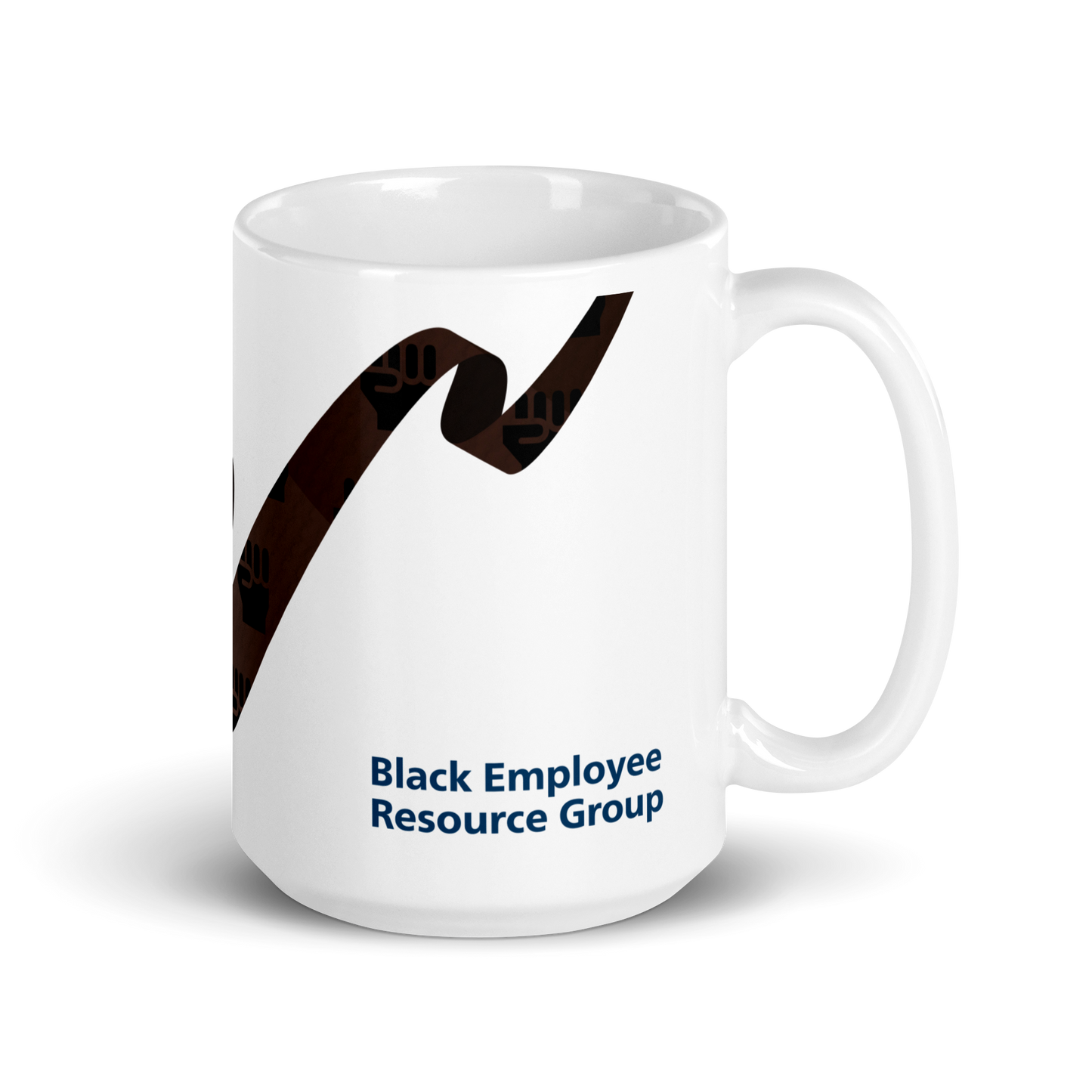Black Employee White glossy mug
